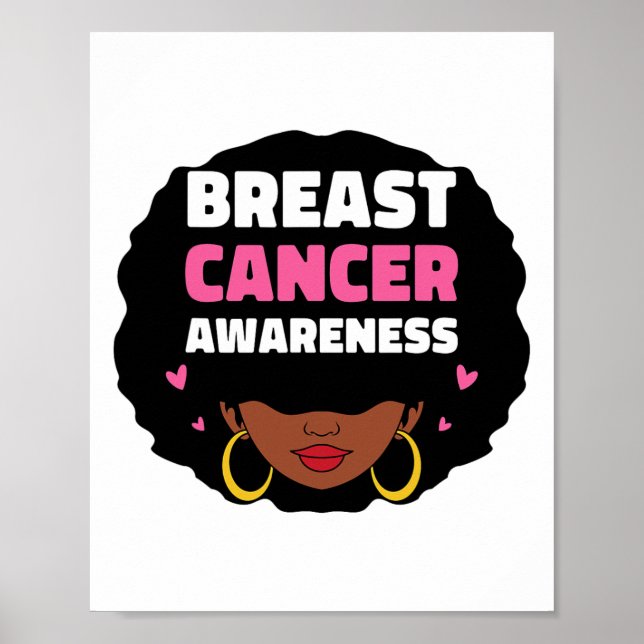 Breast Cancer Awareness African American Women Pin Poster (Front)