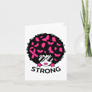 Breast Cancer Awareness African Black Women Warrio Card