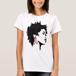 Breast Cancer Awareness Afro American T-Shirt