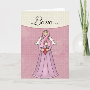 Breast Cancer Awareness Angel D1 Greeting Card