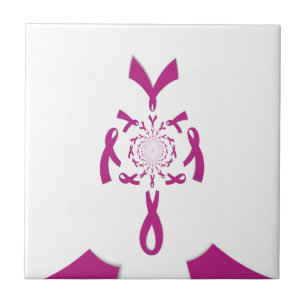 Breast Cancer Awareness Art Print Ceramic Tile