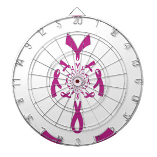 Breast Cancer Awareness Art Print Dartboard