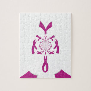 Breast Cancer Awareness Art Print Jigsaw Puzzle