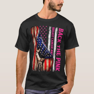 Breast Cancer Awareness Back The Pink American Fla T-Shirt
