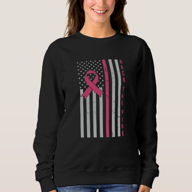 Breast Cancer Awareness Back The Pink USA Patriot Sweatshirt (Front)