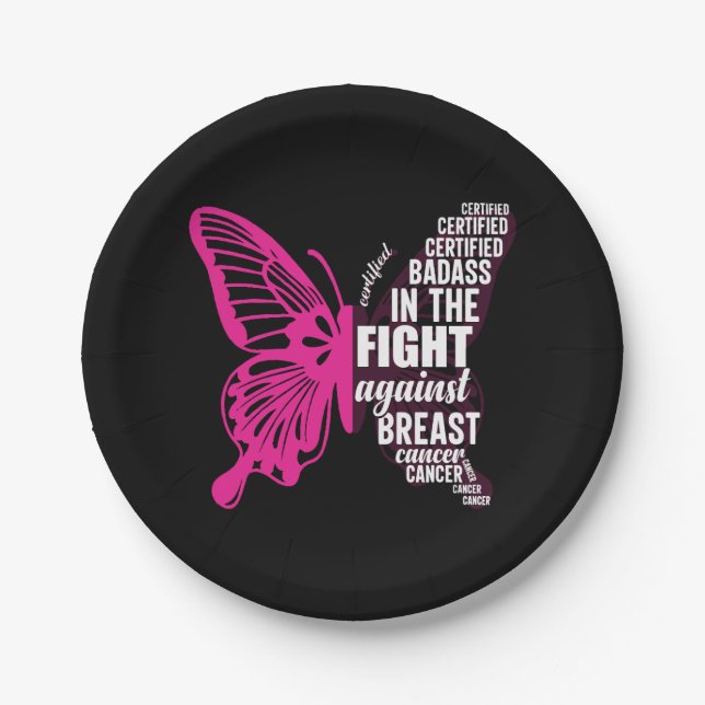 Breast cancer awareness best paper plate (Front)