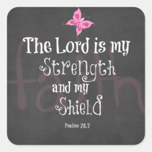 Breast Cancer Awareness Bible Verse Square Sticker