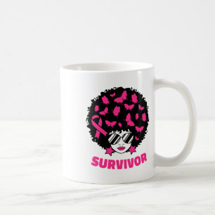 Breast Cancer Awareness Black Women Survivor Pink Coffee Mug