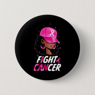Breast Cancer Awareness Black Women Warrior Suppor 6 Cm Round Badge