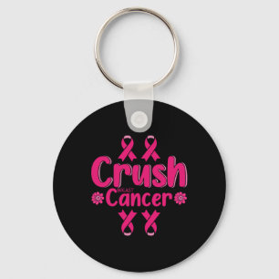 Breast Cancer Awareness Bling Pink Ribbon Key Ring