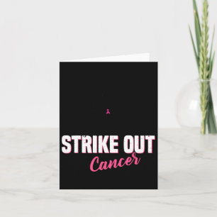 Breast Cancer Awareness - Bowling Strike Out Pink  Card