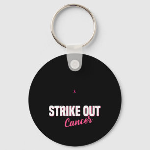 Breast Cancer Awareness - Bowling Strike Out Pink Key Ring