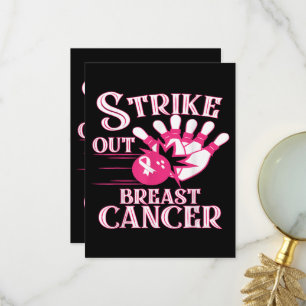Breast Cancer Awareness - Bowling Strike Out Thank You Card