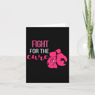 Breast Cancer Awareness Boxing Gloves Pink Ribbon  Card