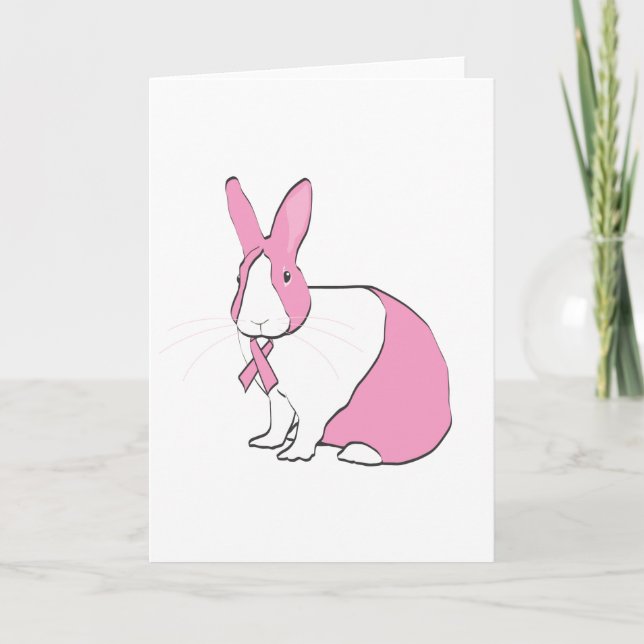 BREAST CANCER AWARENESS BUNNY CARD (Front)