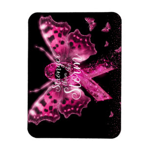 Breast Cancer Awareness Butterfly Quote  Magnet