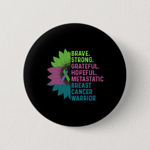 Breast Cancer Awareness Care Warrior  6 Cm Round Badge