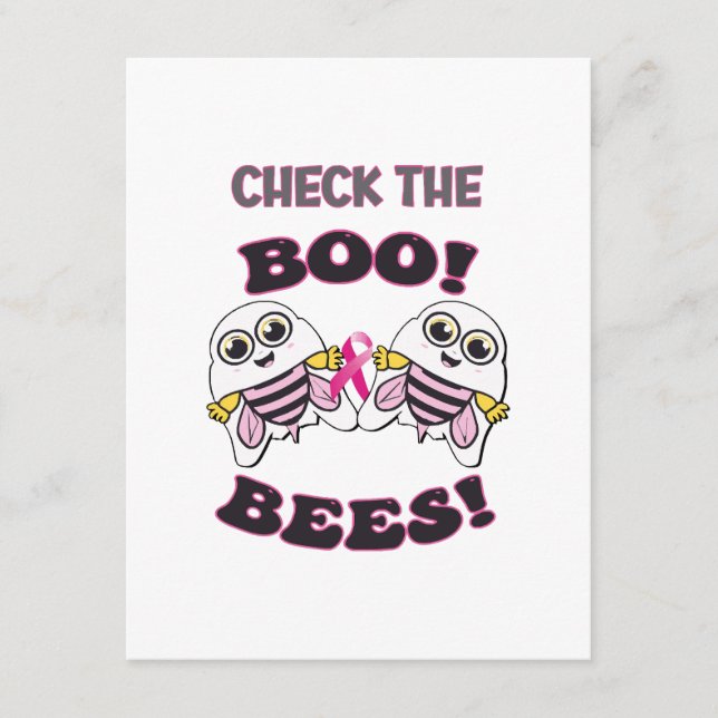 Breast Cancer Awareness Check The Boo-Bees Enclosure Card (Front)