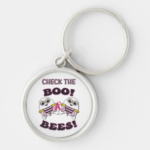 Breast Cancer Awareness Check The Boo-Bees Key Ring