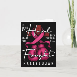 Breast Cancer Awareness Christian Hard Fought Hall Card