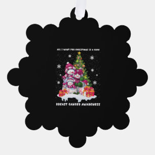 Breast Cancer Awareness Christmas Tree Decoration Card