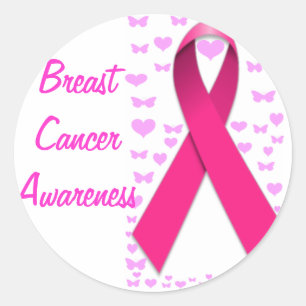 Breast Cancer Awareness_ Classic Round Sticker
