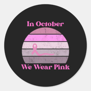 Breast Cancer Awareness Classic Round Sticker