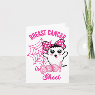 Breast Cancer Awareness Conquering The Boo Sheet C Card