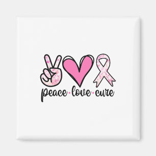 Breast Cancer Awareness Costume Pink Peace Love Cu Magnet