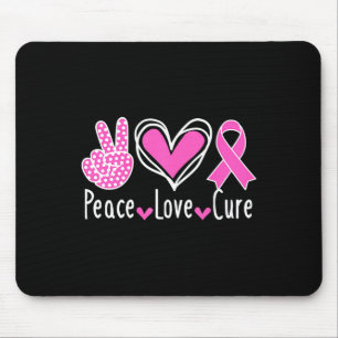 Breast Cancer Awareness Costume Pink Peace Love Cu Mouse Pad