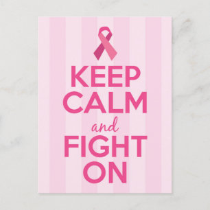 Breast Cancer Awareness Cup Throw Pillow Postcard
