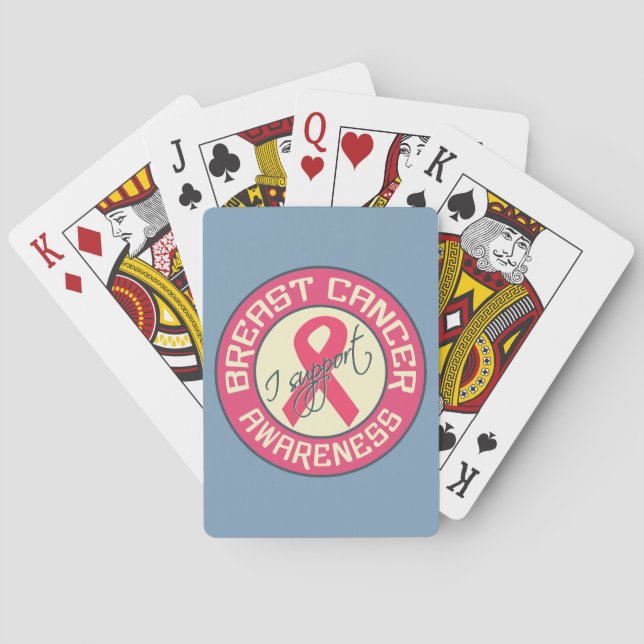 Breast Cancer Awareness custom playing cards (Back)