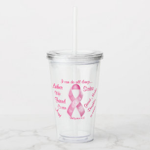 Breast Cancer Awareness  Customise it! Acrylic Tumbler
