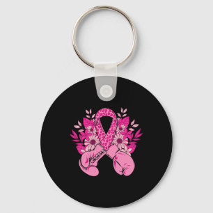 Breast Cancer Awareness Design Pink Ribbon Boxing Key Ring