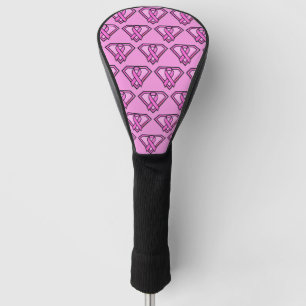 Breast Cancer Awareness Diamond Logo Pink Golf Head Cover