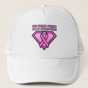 Breast Cancer Awareness Diamond Logo Trucker Hat