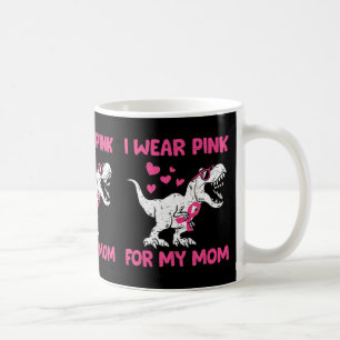 Breast Cancer Awareness Dinosaur Kids I Wear Pink Coffee Mug