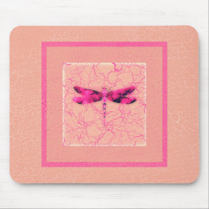 Breast Cancer Awareness Dragonfly Mouse Pad