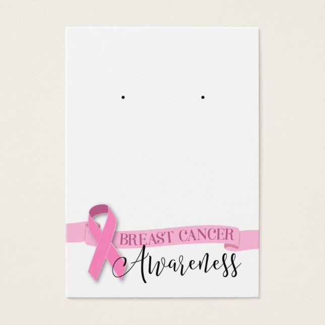 Breast Cancer Awareness Earring Display Card (Front)