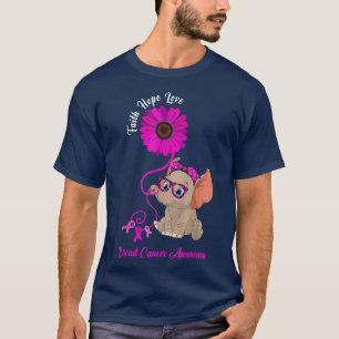 Breast Cancer Awareness Elephant Faith Hope Love S T-Shirt