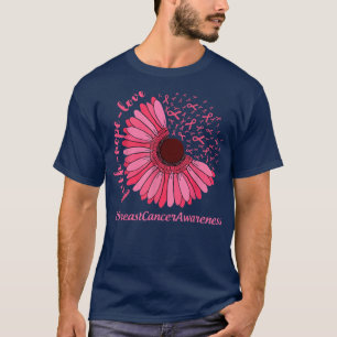 Breast Cancer Awareness Faith Hope Love Sunflower T-Shirt