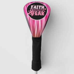 Breast Cancer Awareness Faith over Fear Pink Golf Head Cover