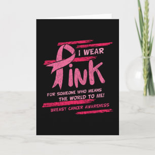 Breast Cancer Awareness Family Friends Support  Card
