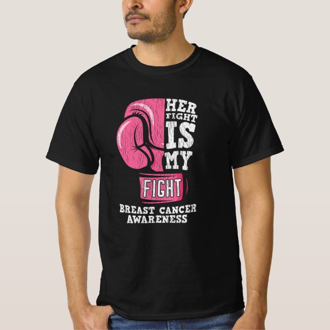 Breast Cancer Awareness Family Friends Support T-Shirt (Front)