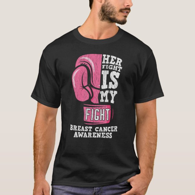 Breast Cancer Awareness Family Friends Support T-Shirt (Front)