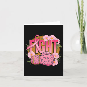 Breast Cancer Awareness Fight Boxing Gloves Card