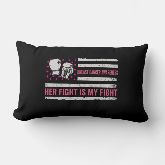 breast cancer awareness fight lumbar cushion (Front)
