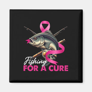 Breast Cancer Awareness Fishing For A Cure Pink Ri Magnet