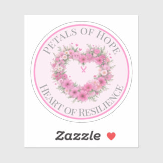 Breast Cancer Awareness Floral Heart