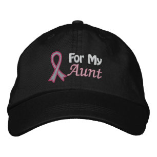 Breast Cancer Awareness For My Aunt Embroidered Hat